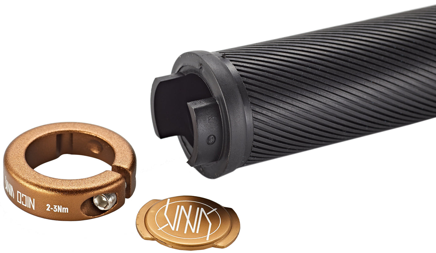 Reverse Nico Vink Signature Series Lock-On handvatten Ø30x130mm zwart/bruin