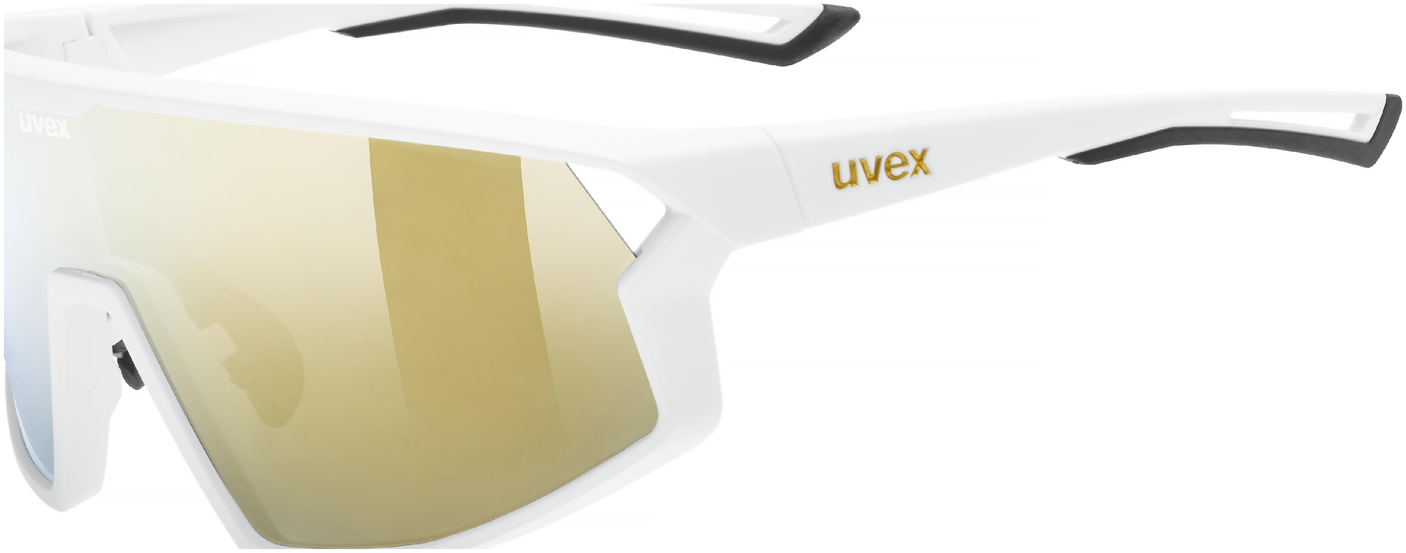 uvex Skyryse fietsbril Wit Mat / Mirror Gold
