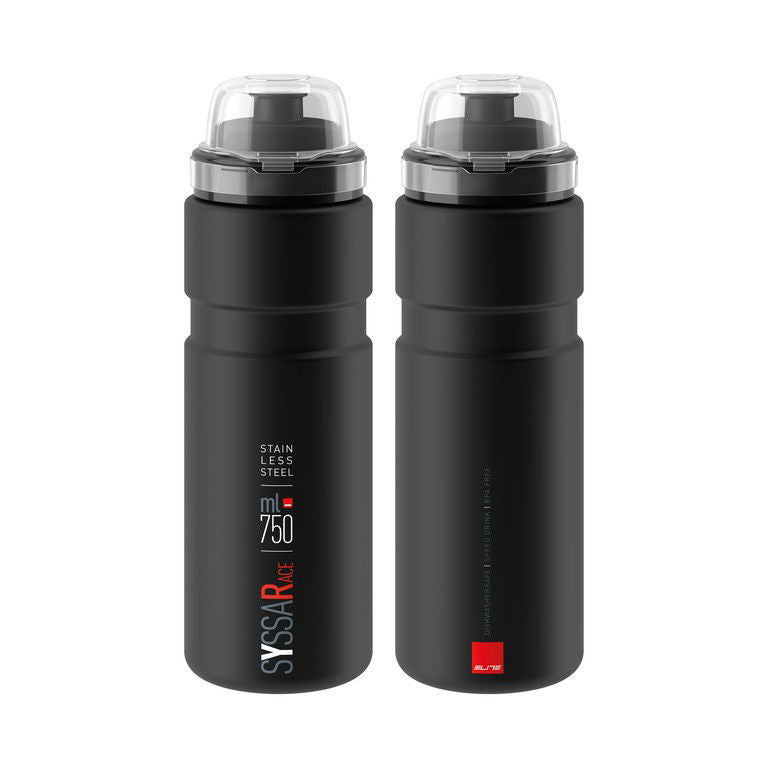 Elite Syssa Race Drinkfles 750ml zwart mat