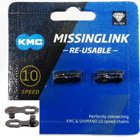 KMC CL-559 DLC Missing Link Kettingschakel 2-Set Shimano/SRAM/KMC 10-speed zwart