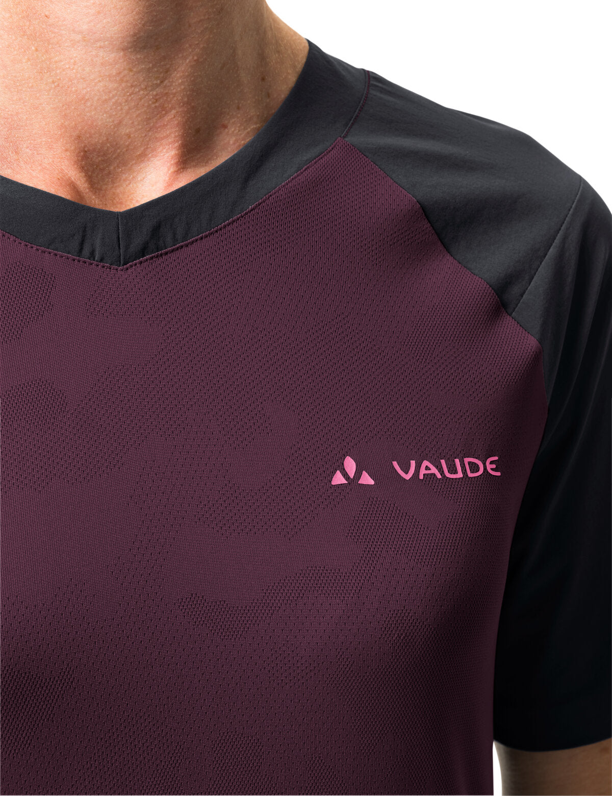 VAUDE Moab Pro Korte Mouwen Shirt Dames paars/zwart