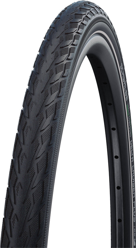 Schwalbe Delta Cruiser Plus Active Draadband 26x1.75" PunctureG E-25 Green Compound Reflex zwart