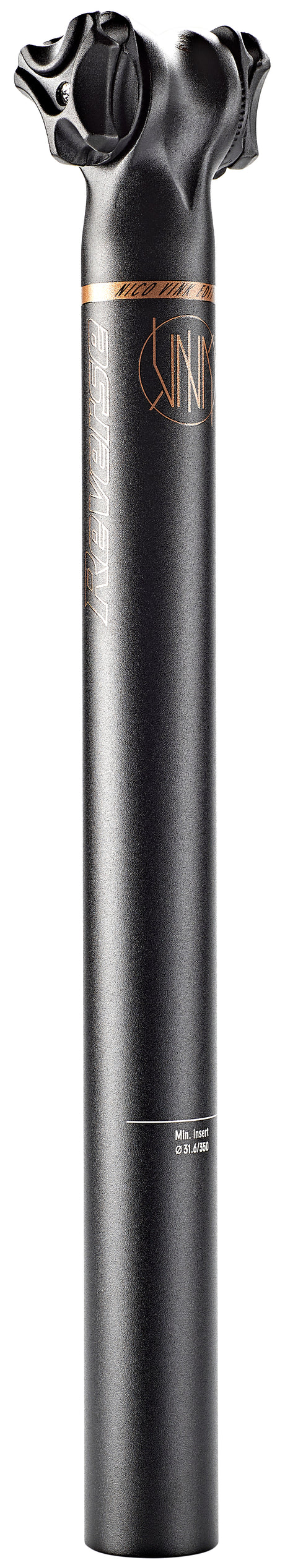 Omgekeerde Nico Vink zadelpen Ø31,6mm zwart/bruin