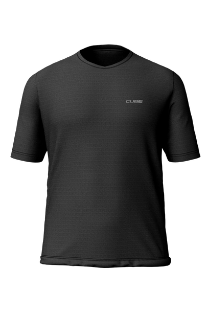 Cube GRAVEL Fietsshirt korte mouw grijs