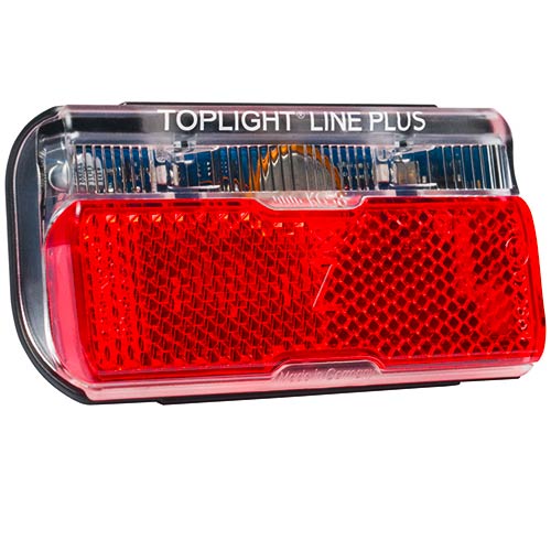 Busch + Müller Toplight Line dynamo achterlicht met parkeerlicht 80mm zwart