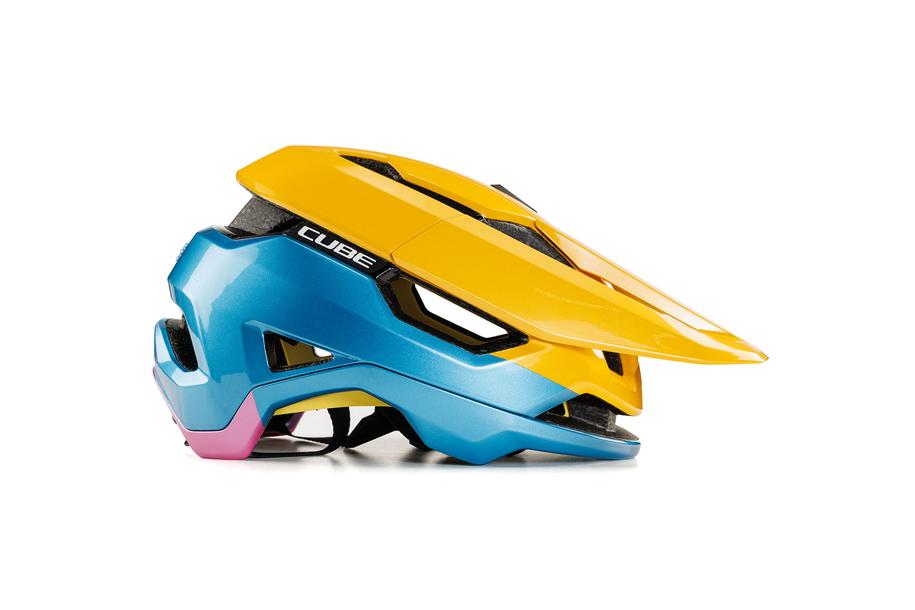 CUBE Helm TROOPER geel´n´blauw´n´roze