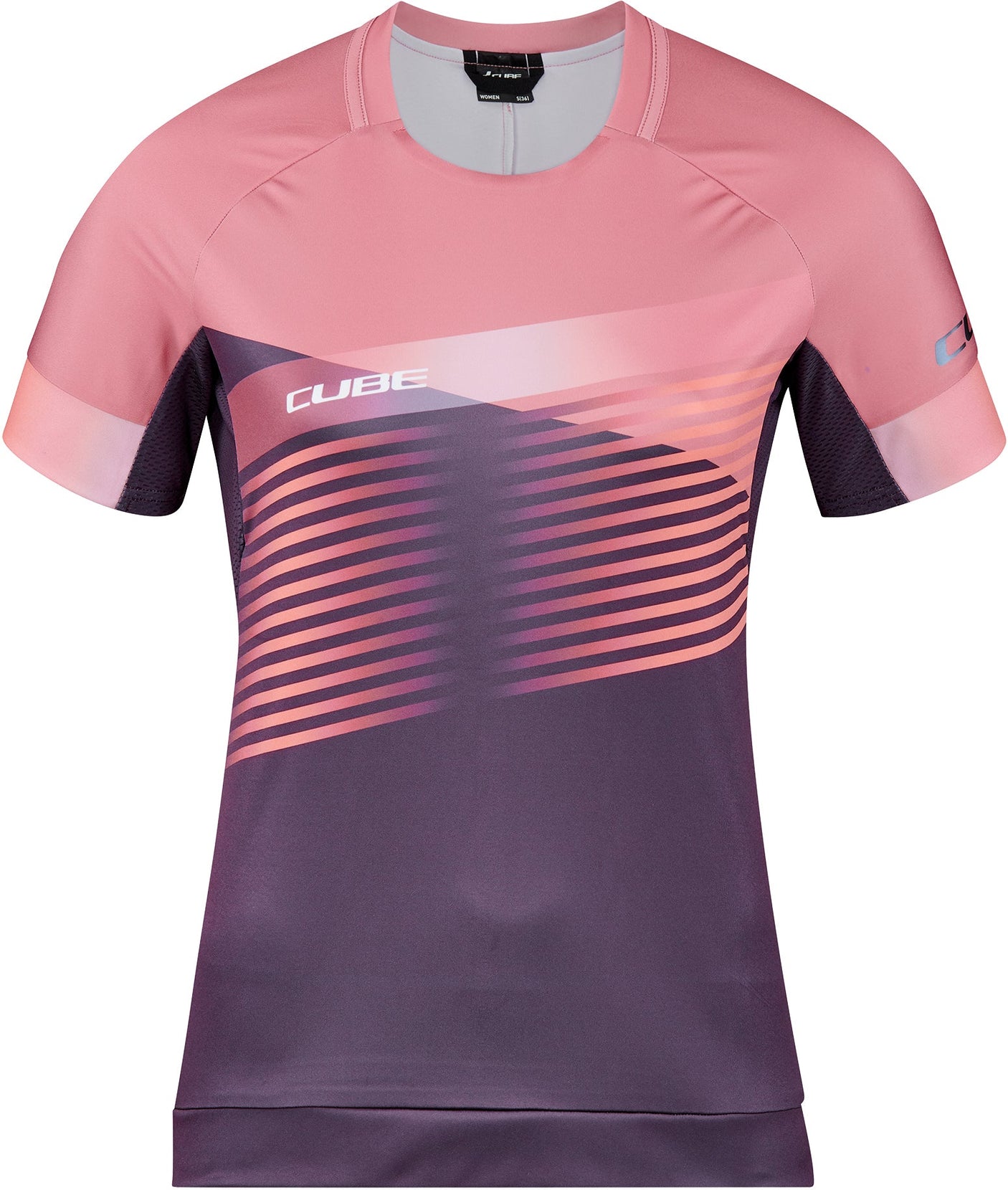 CUBE TEAMLINE WS Rondhals shirt korte mouw violet´n´rose