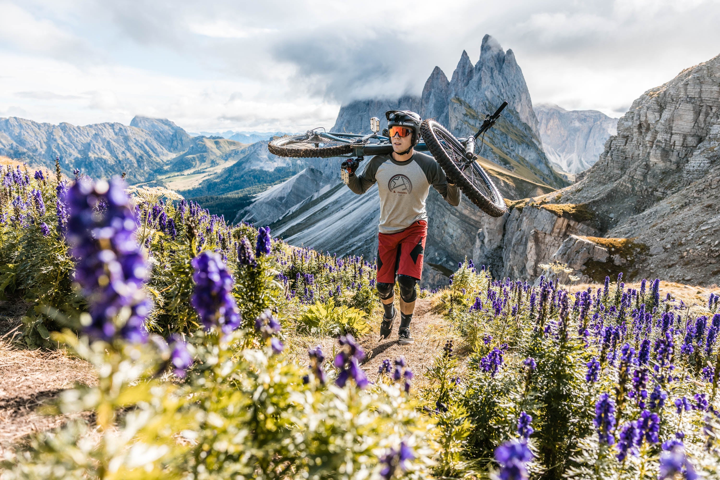 Zimtstern PureFlowz Shirt LS Heren Glacier Grey Melange/Gun Metal