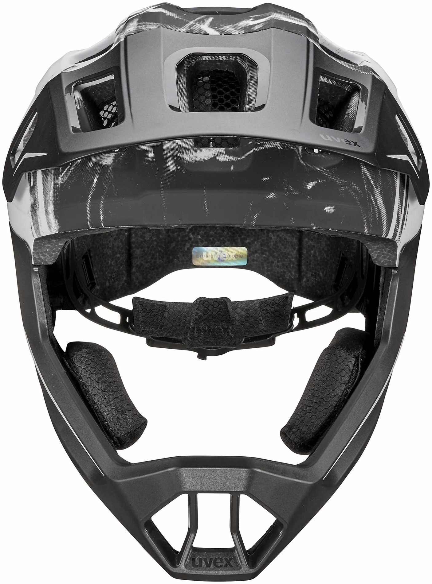 uvex React Jr. Fullface kinderhelm Zwart-Wit Mat