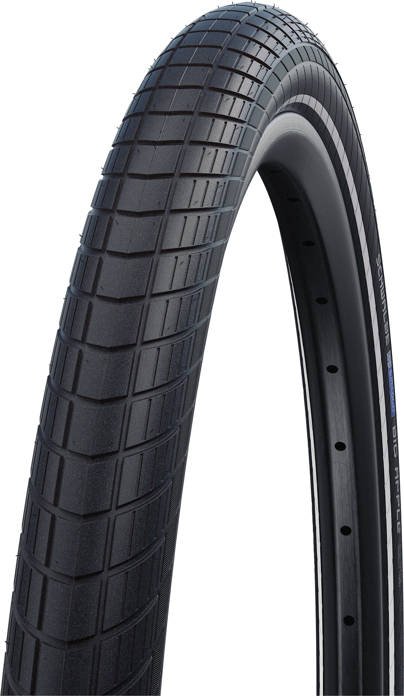 Schwalbe Big Apple Active Draadband K-Guard Black 'n' Roll Reflex 12x2.00" zwart/zilver