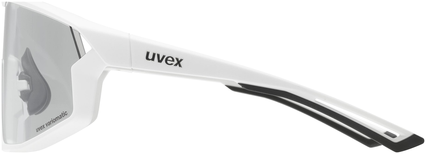 uvex Skyryse V fietsbril Wit Mat / Lightmirror Zilver