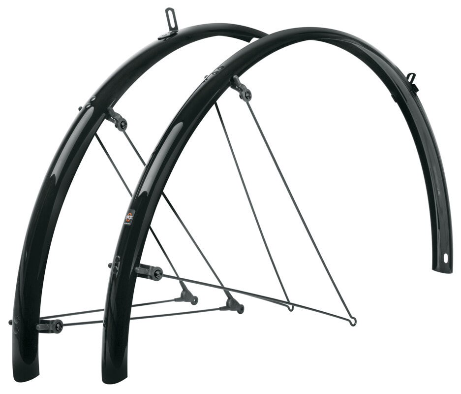 SKS Bluemels Basic spatbordset 28" 35mm zwart