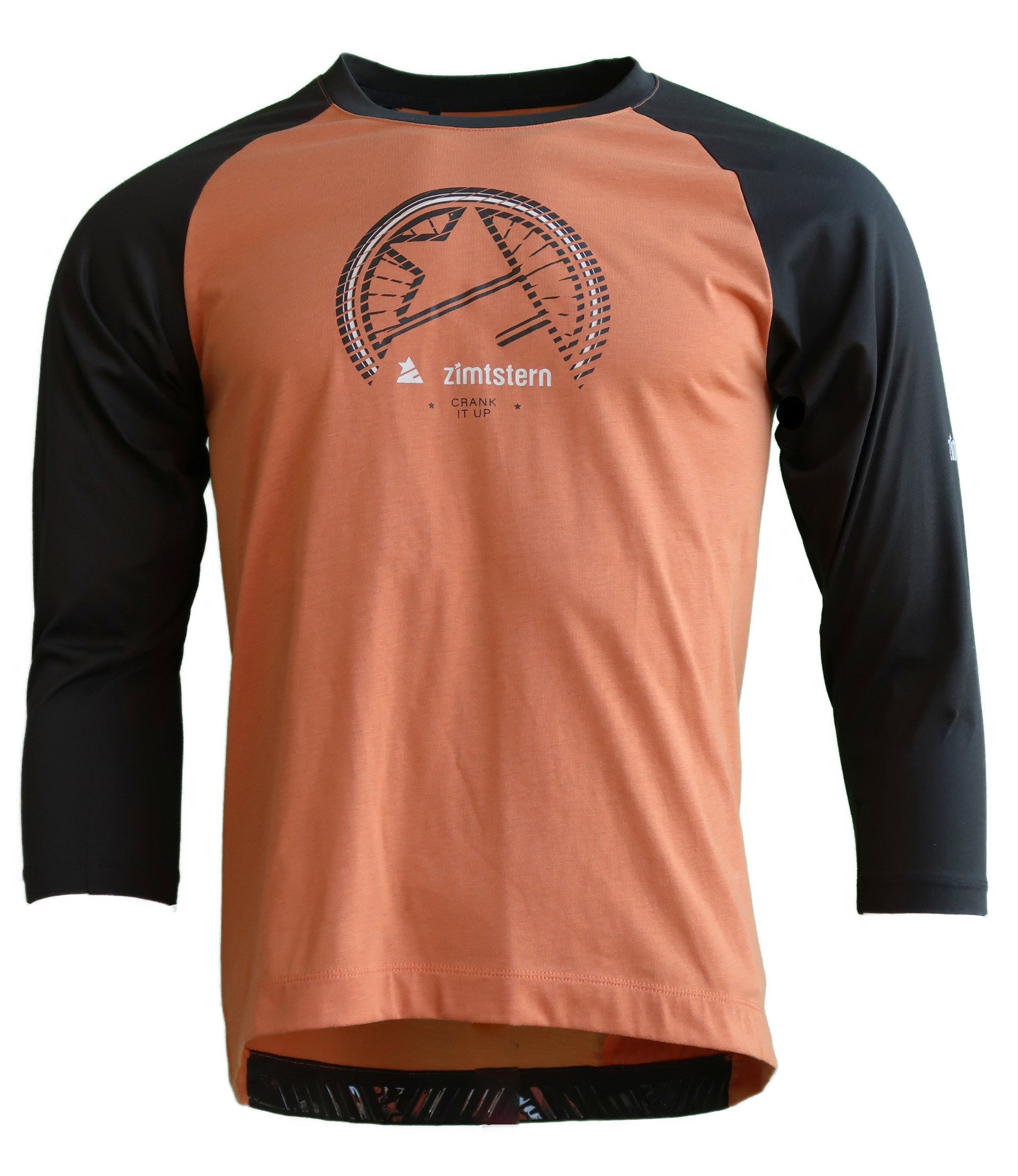 Zimtstern PureFlowz Shirt 3/4 Heren Burnt Orange/Pirate Black