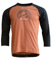 Zimtstern PureFlowz Shirt 3/4 Heren Burnt Orange/Pirate Black – aktuelle Variante