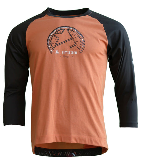 Zimtstern PureFlowz Shirt 3/4 Heren Burnt Orange/Pirate Black
