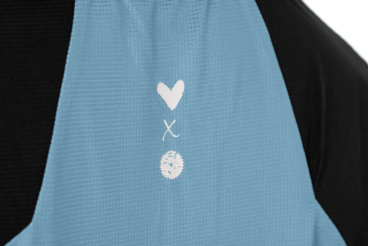 CUBE ATX WS Lange mouw ronde hals trui blue´n´black