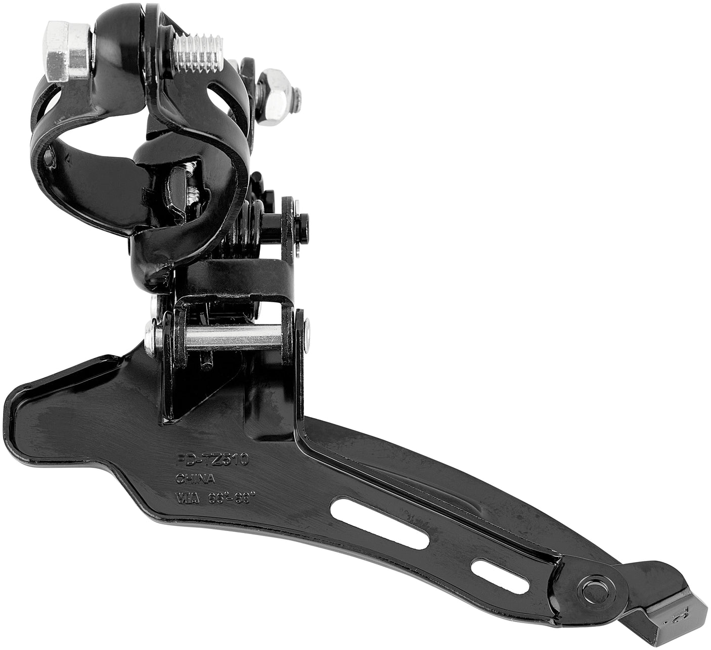 Shimano Tourney TZ FD-TZ510 Voorderailleur 3x6/7-speed Down Swing Klem hoog zwart