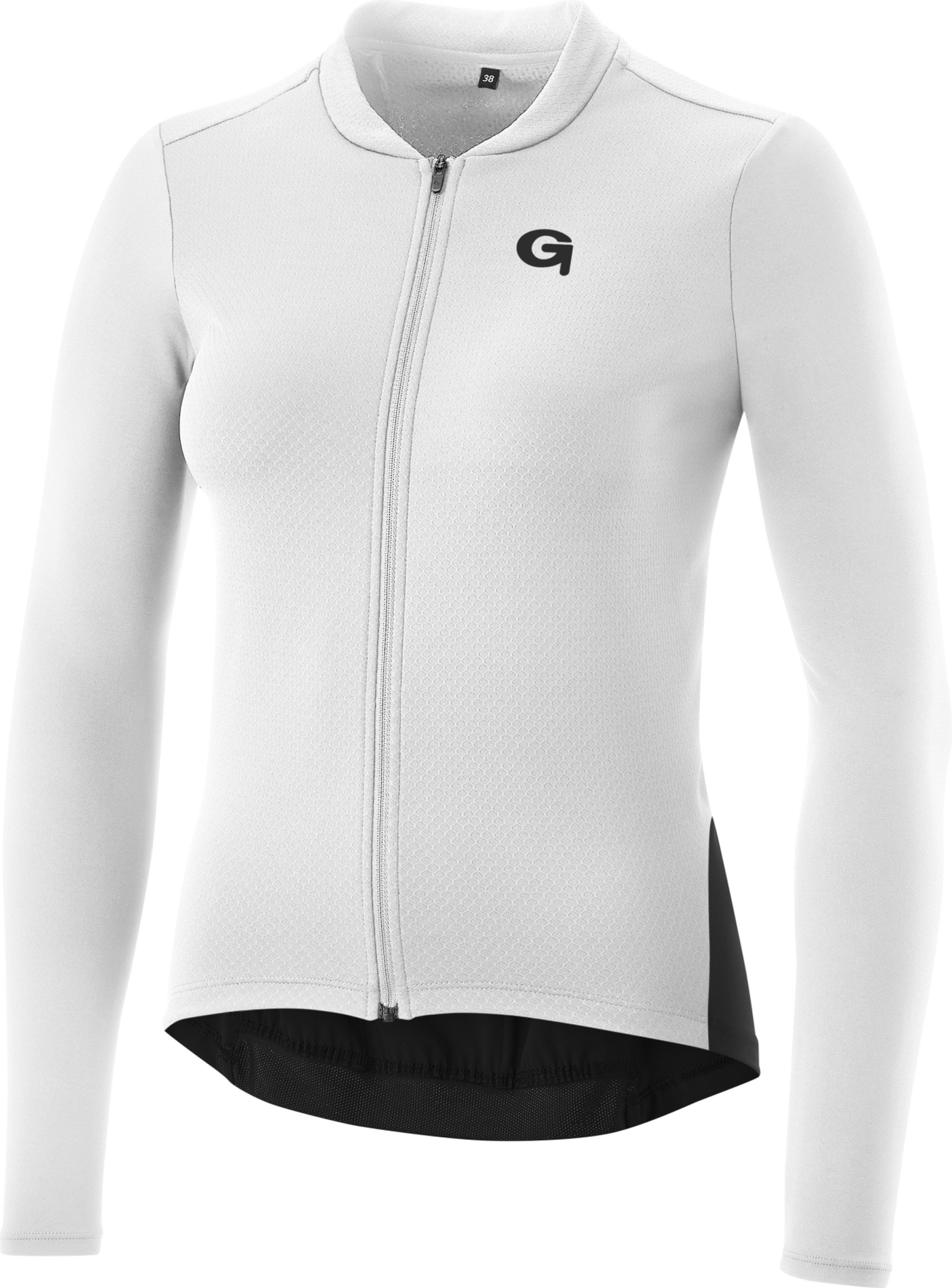 Gonso SITIVO TRIKOT LONGSLEEVE - Dames-fietsshirt-1/1-FZ wit / zwart