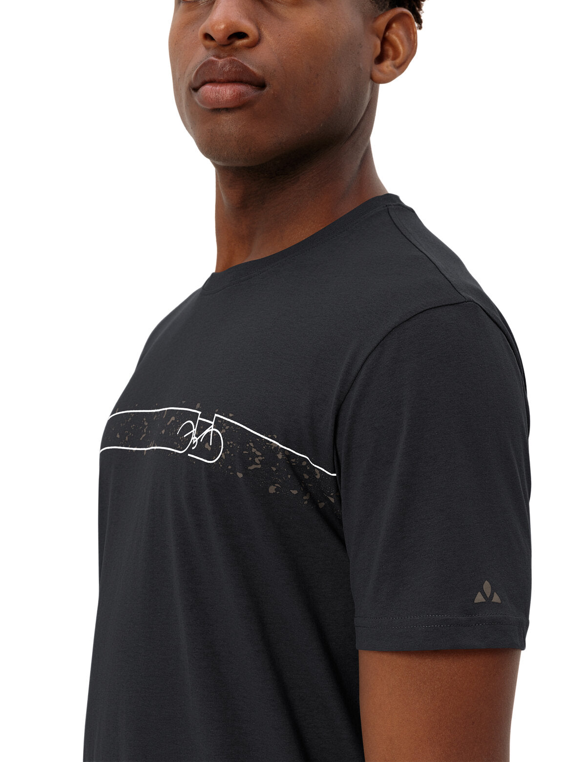 VAUDE Heren Fietser T-shirt V zwart/zwart