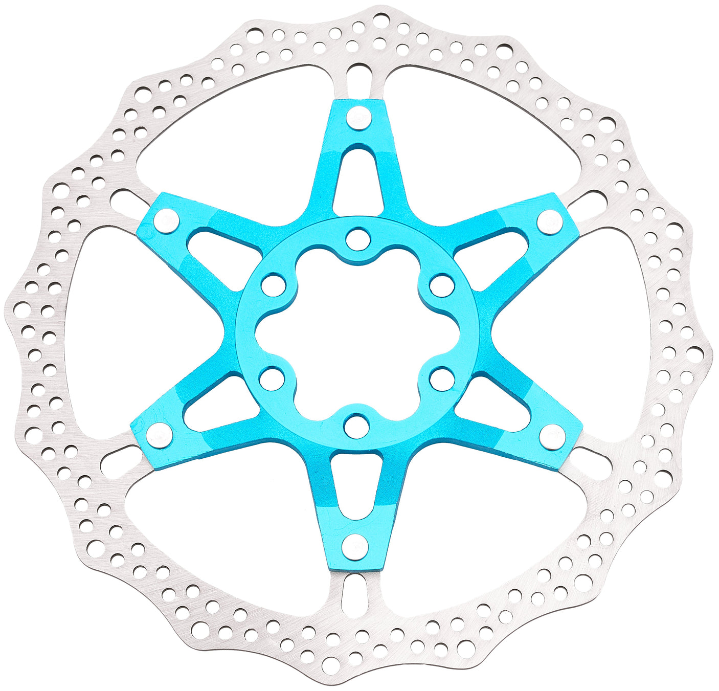 Reverse remschijf 6-gaats aluminium/staal turquoise