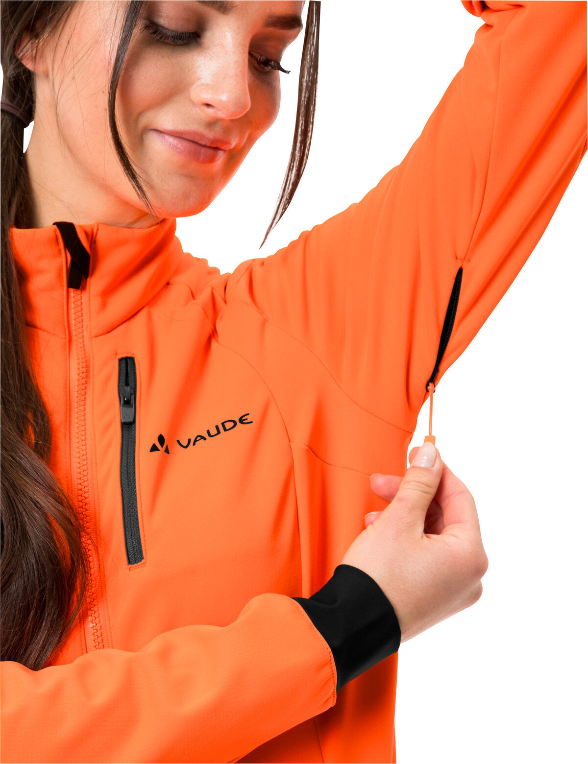 VAUDE Posta Softshell Jas Dames neon oranje