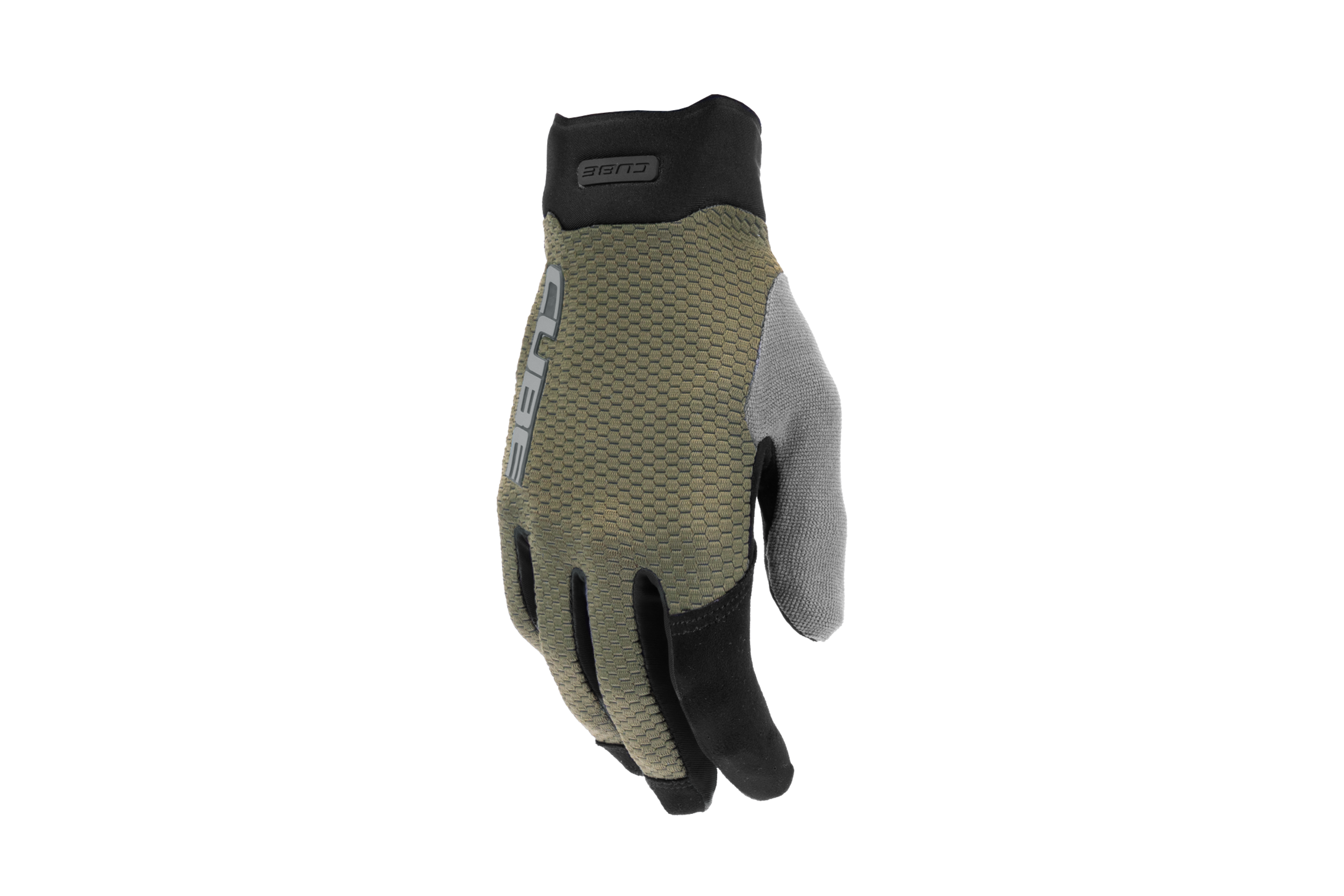Cube handschoenen Gravity lange vinger TM olive´n´grey