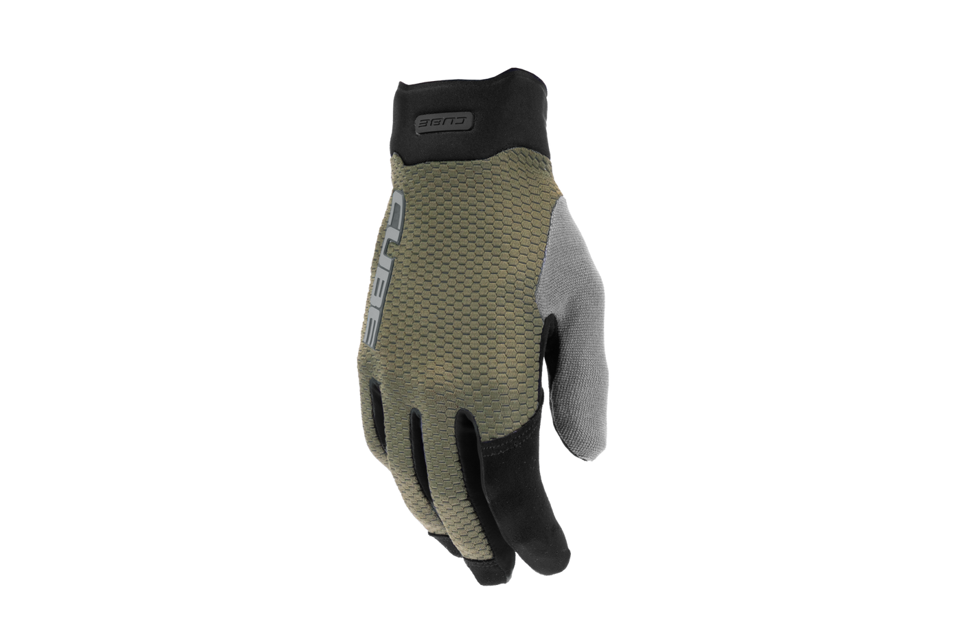 Cube handschoenen Gravity lange vinger TM olive´n´grey