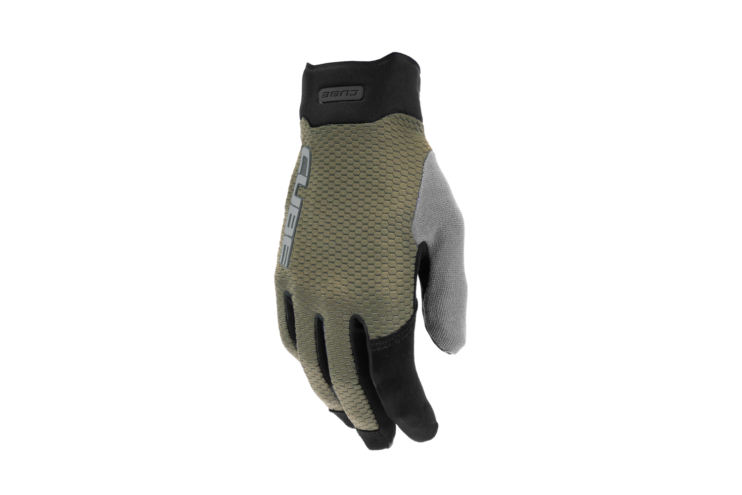 Cube handschoenen Gravity lange vinger TM olive´n´grey