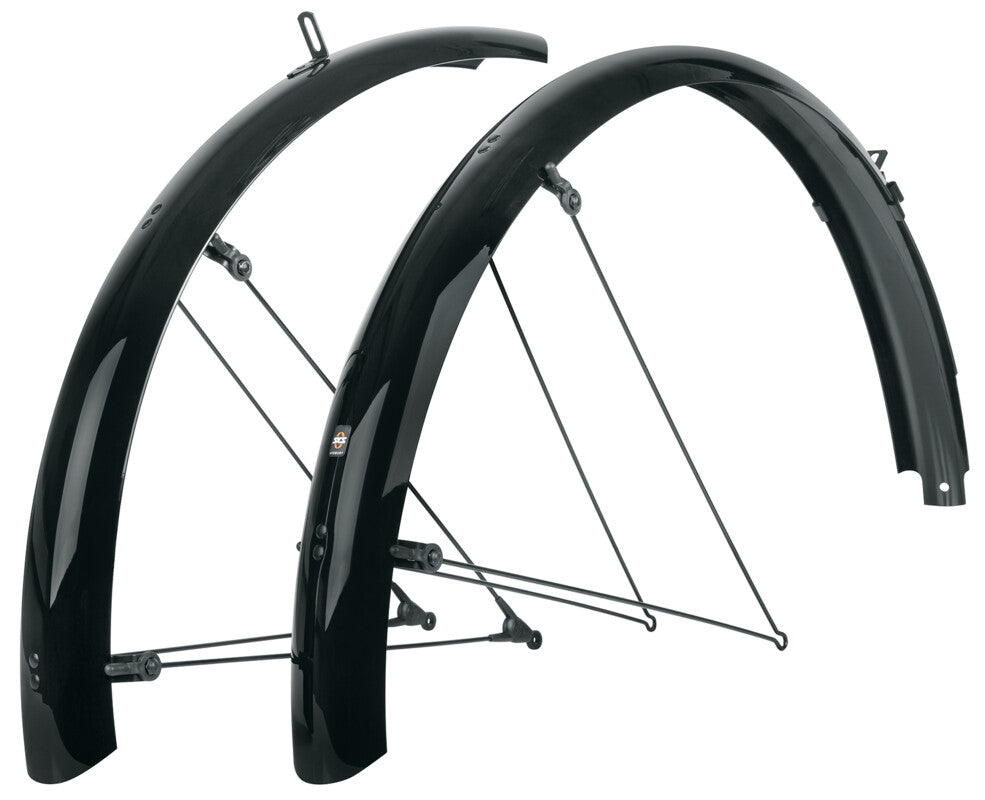 SKS Bluemels Basic spatbordset 28" 65mm zwart