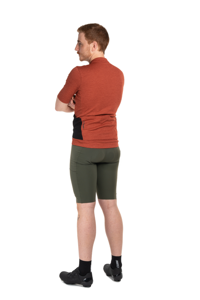 Cube GRAVEL Shirt Full Zip CARGO korte mouw rood