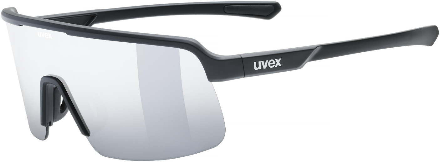 uvex Dyrt fietsbril Zwart Mat / Spiegel Zilver
