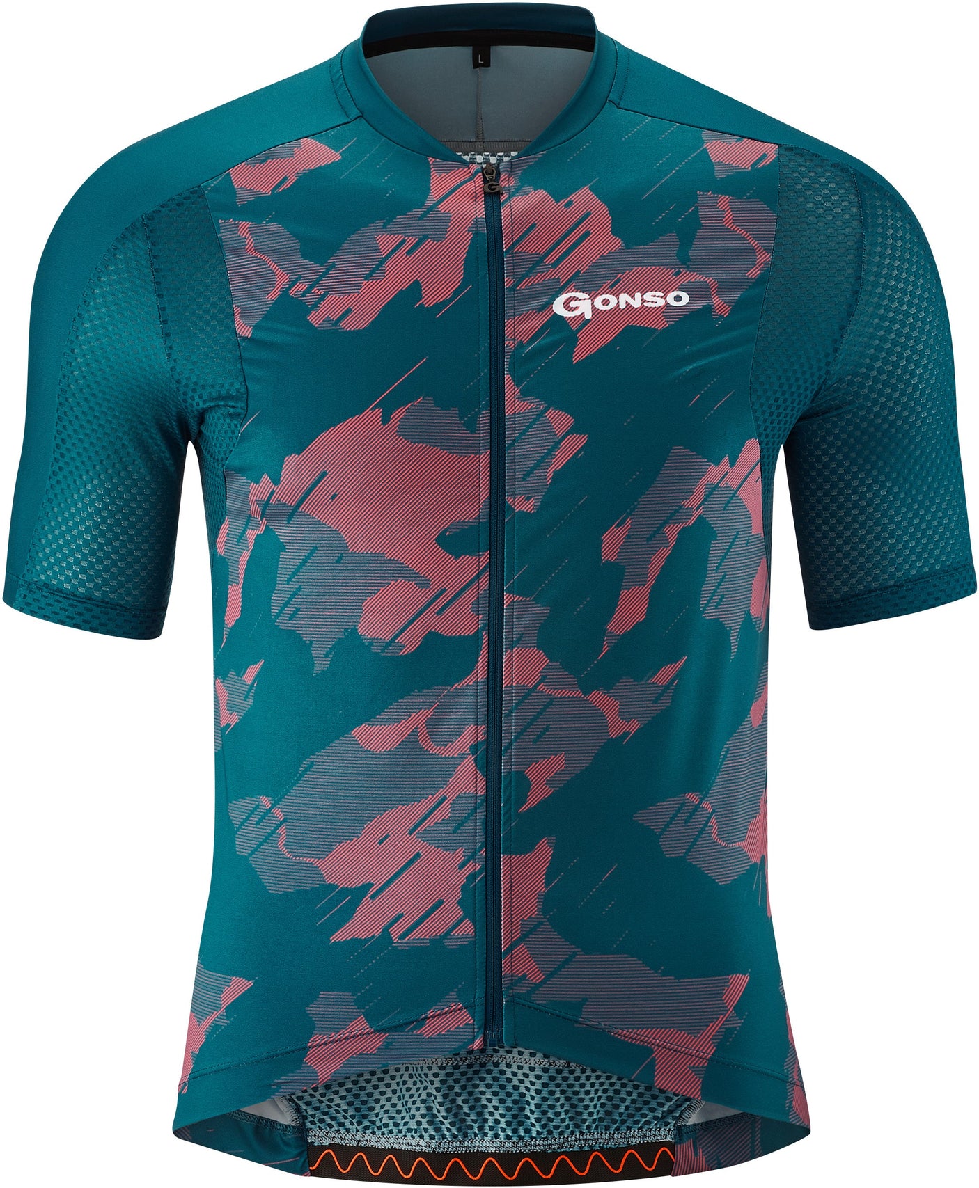 Gonso Ardole korte mouwen full-zip fietsshirt heren petrol