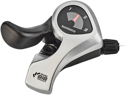 Shimano Tourney SL-TX50 duimschakelaar 3-speed links SIS zilver/zwart