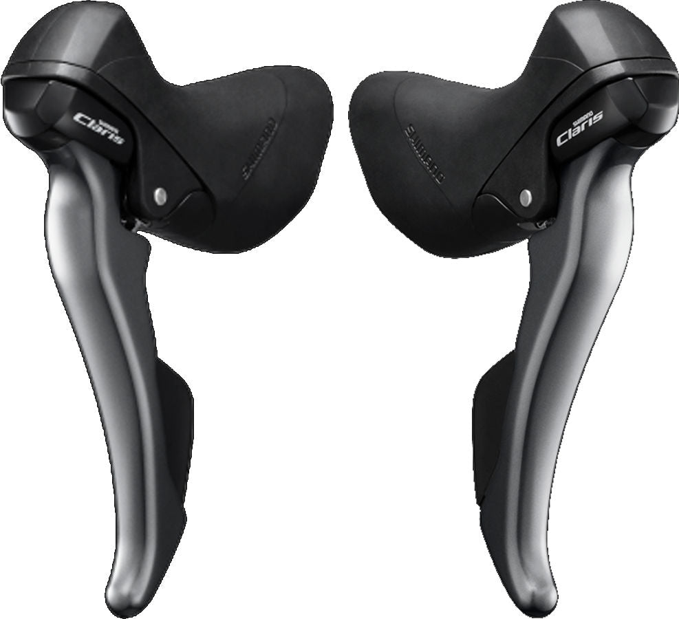 Shimano Claris ST-R2000/-R2030 schakelhendel/remhendel set 3x8-speed grijs/zwart