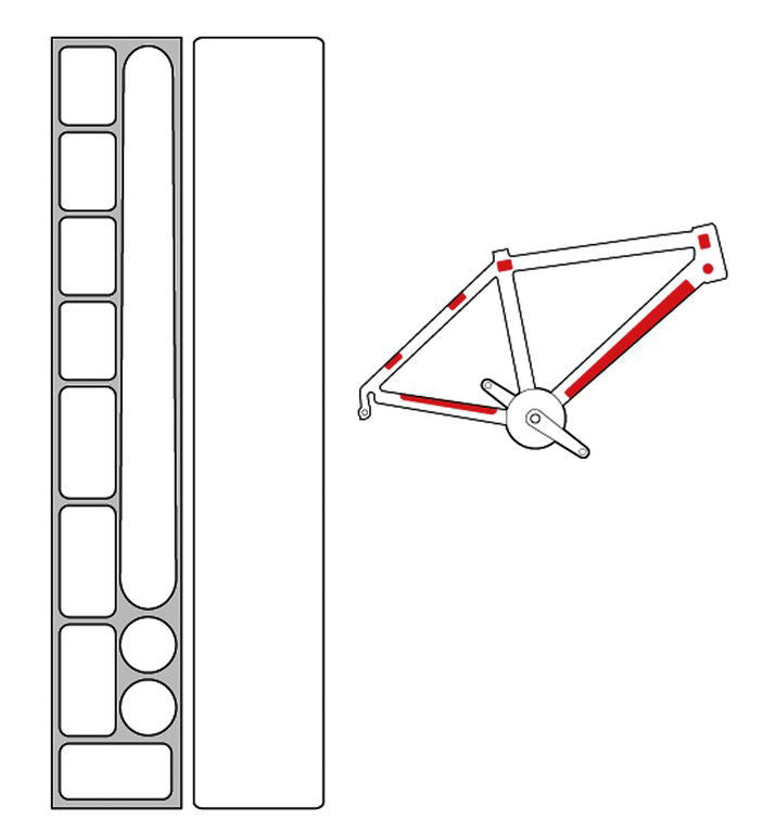 Zefal Skin Armor Set M framebeschermingsfolie 12 stickers