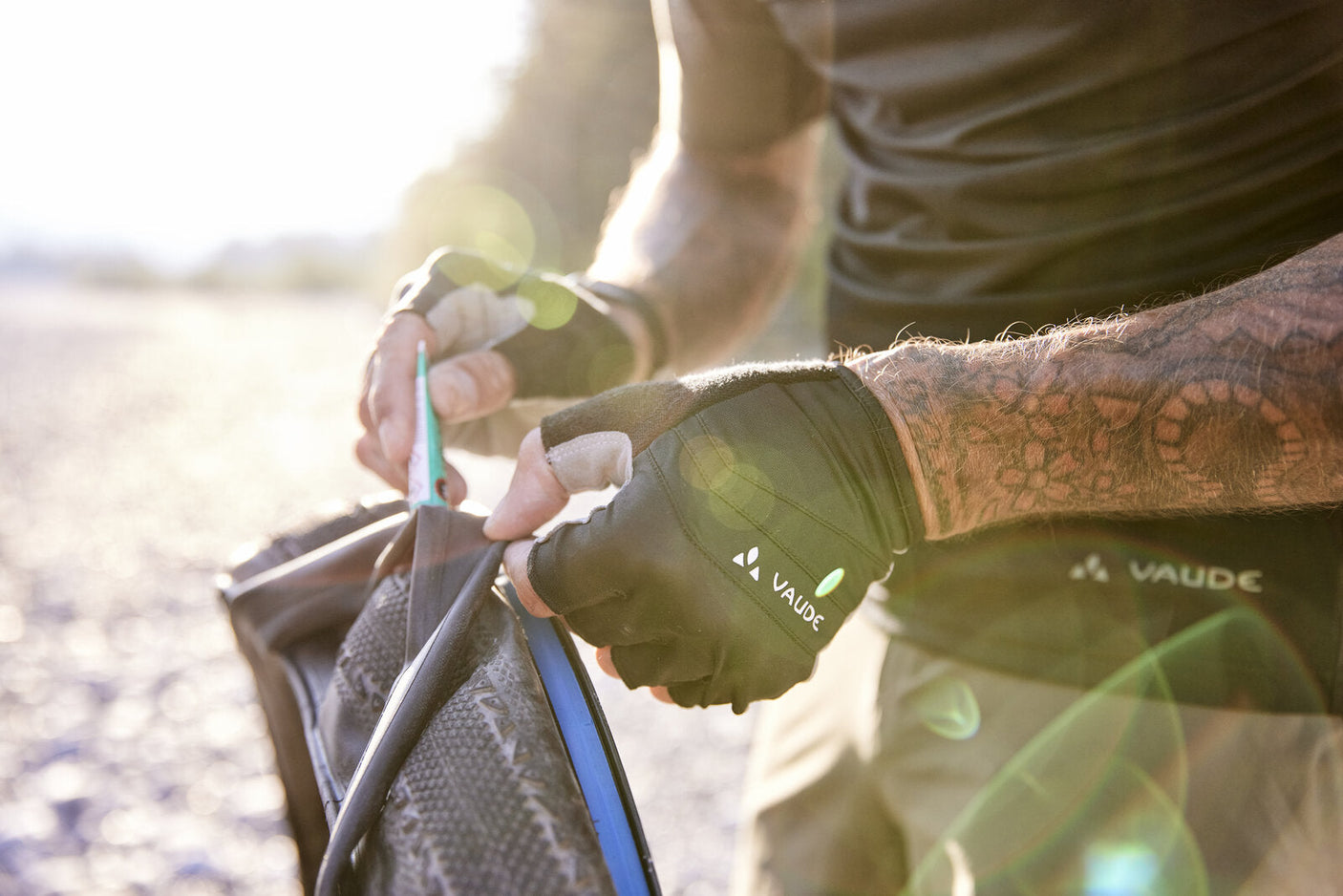 VAUDE Active Handschoenen Heren zwart/grijs