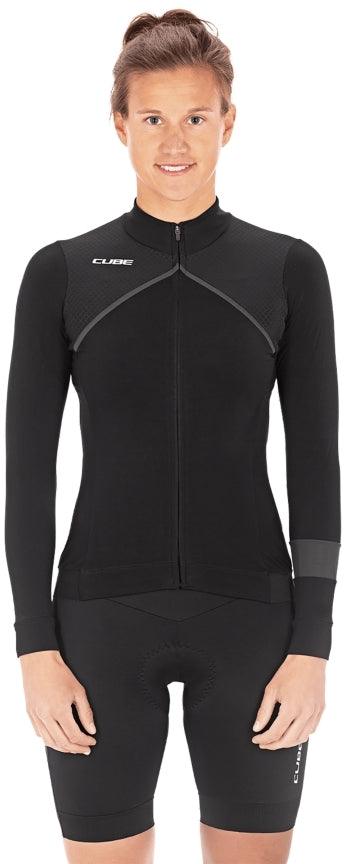 CUBE BLACKLINE WS shirt met lange mouwen black