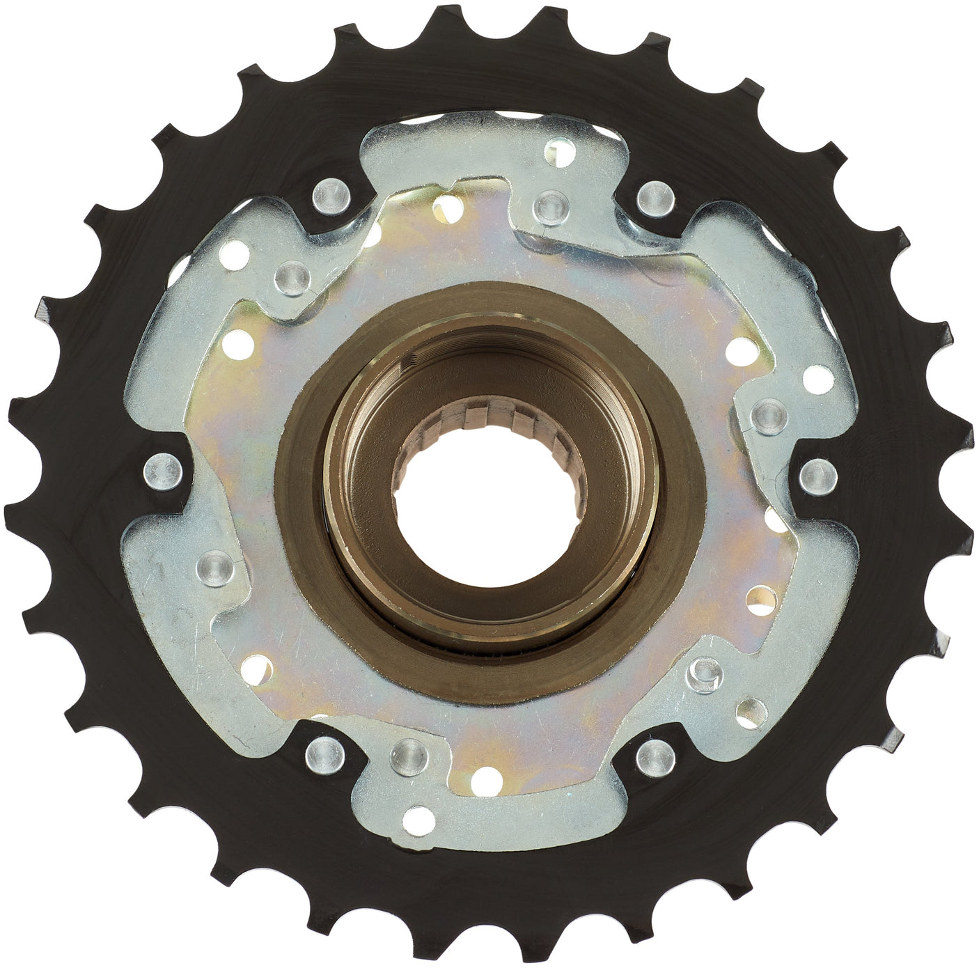 Shimano MF-TZ510 schroefkrans 6-speed bruin/zwart