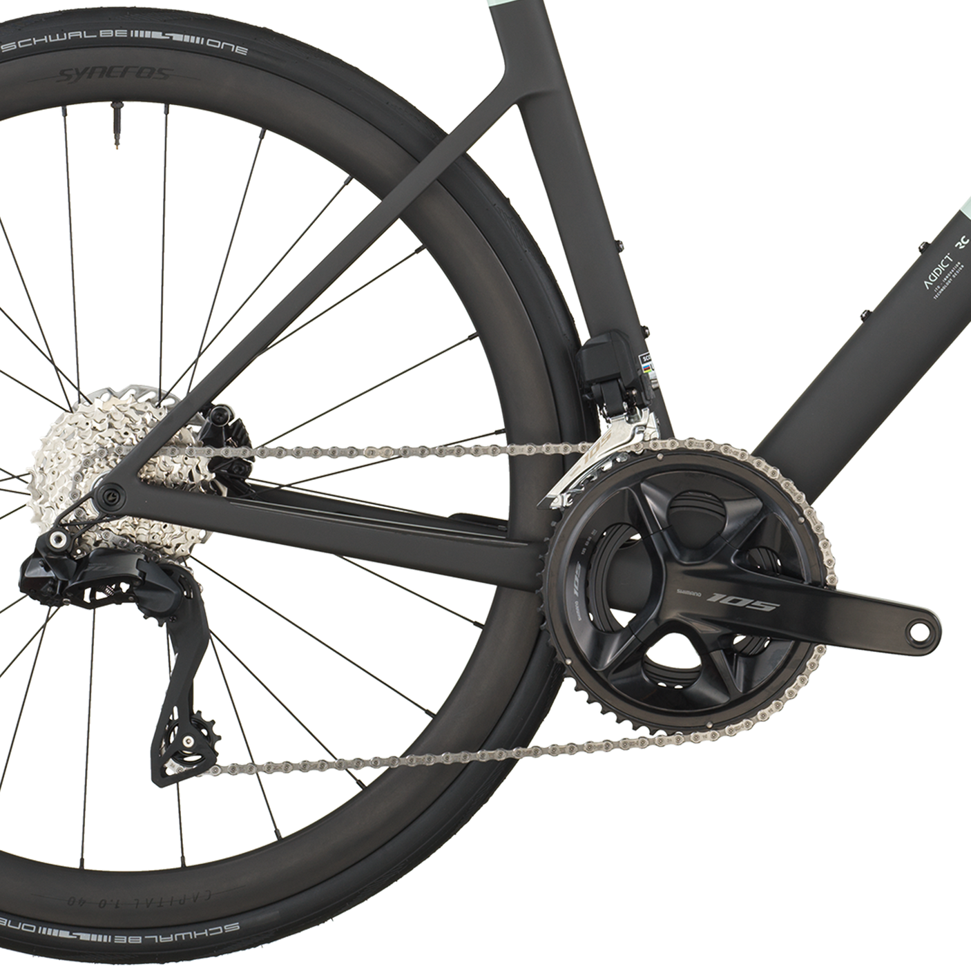 Scott Addict RC 30 bevroren groen/carbon zwart