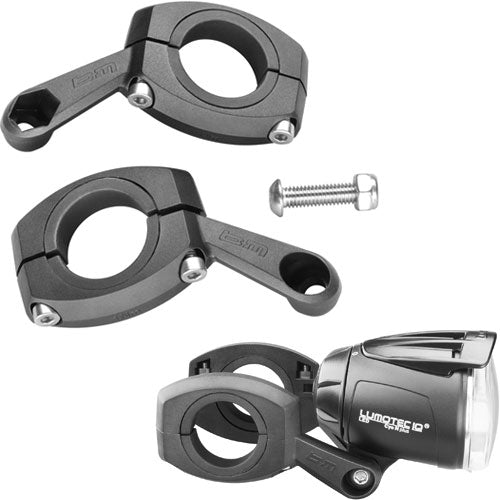 Busch + Müller stuurhouder voor dynamo-koplampen zwart/transparant