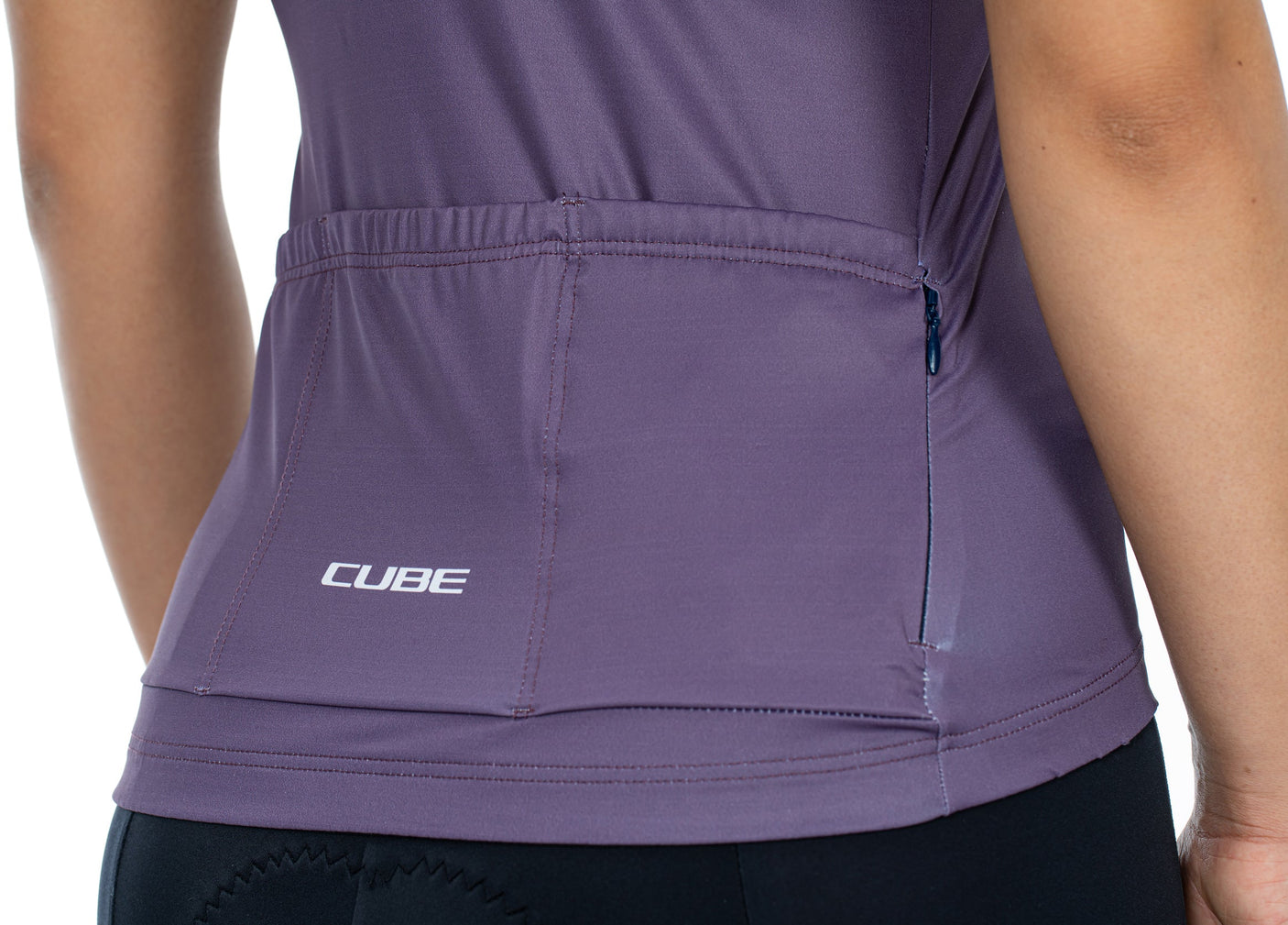 CUBE TEAMLINE WS korte mouwen jersey violet´n´rose