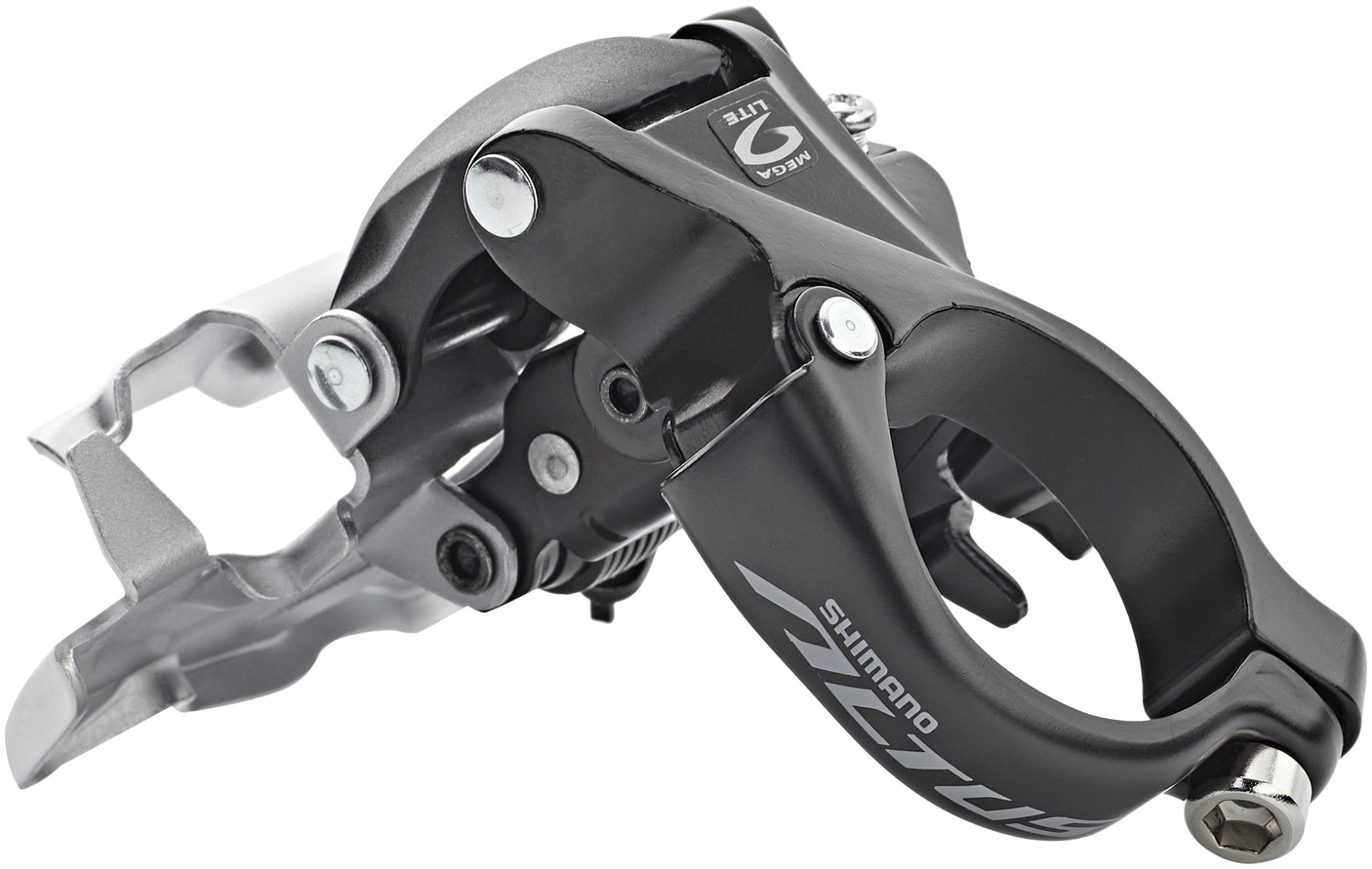 Shimano Altus FD-M2000 Voorderailleur 3x9-speed Down Swing Klem hoog zilver/zwart