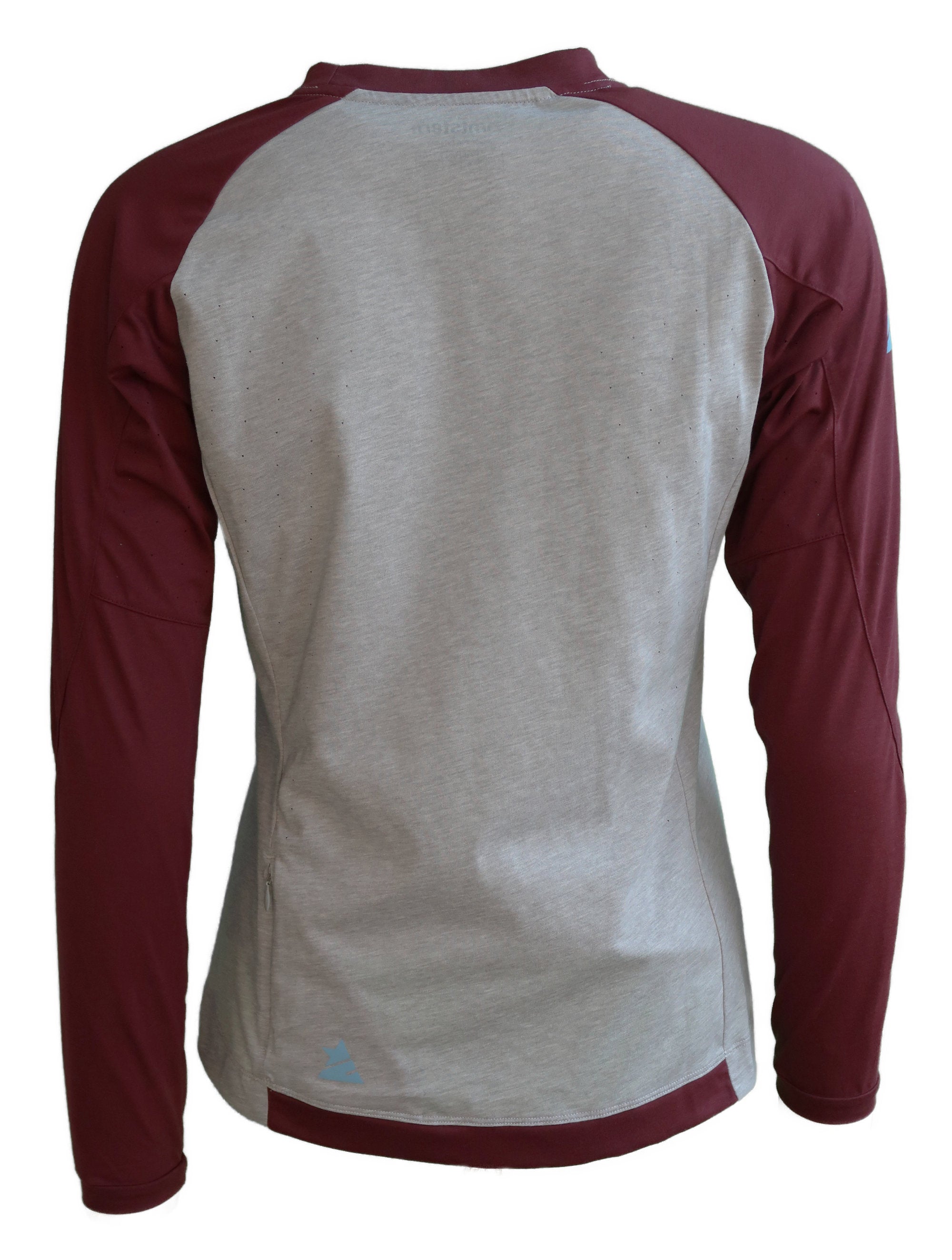 Zimtstern PureFlowz Shirt LS Dames Glacier Grey Melange/Windsor Wine