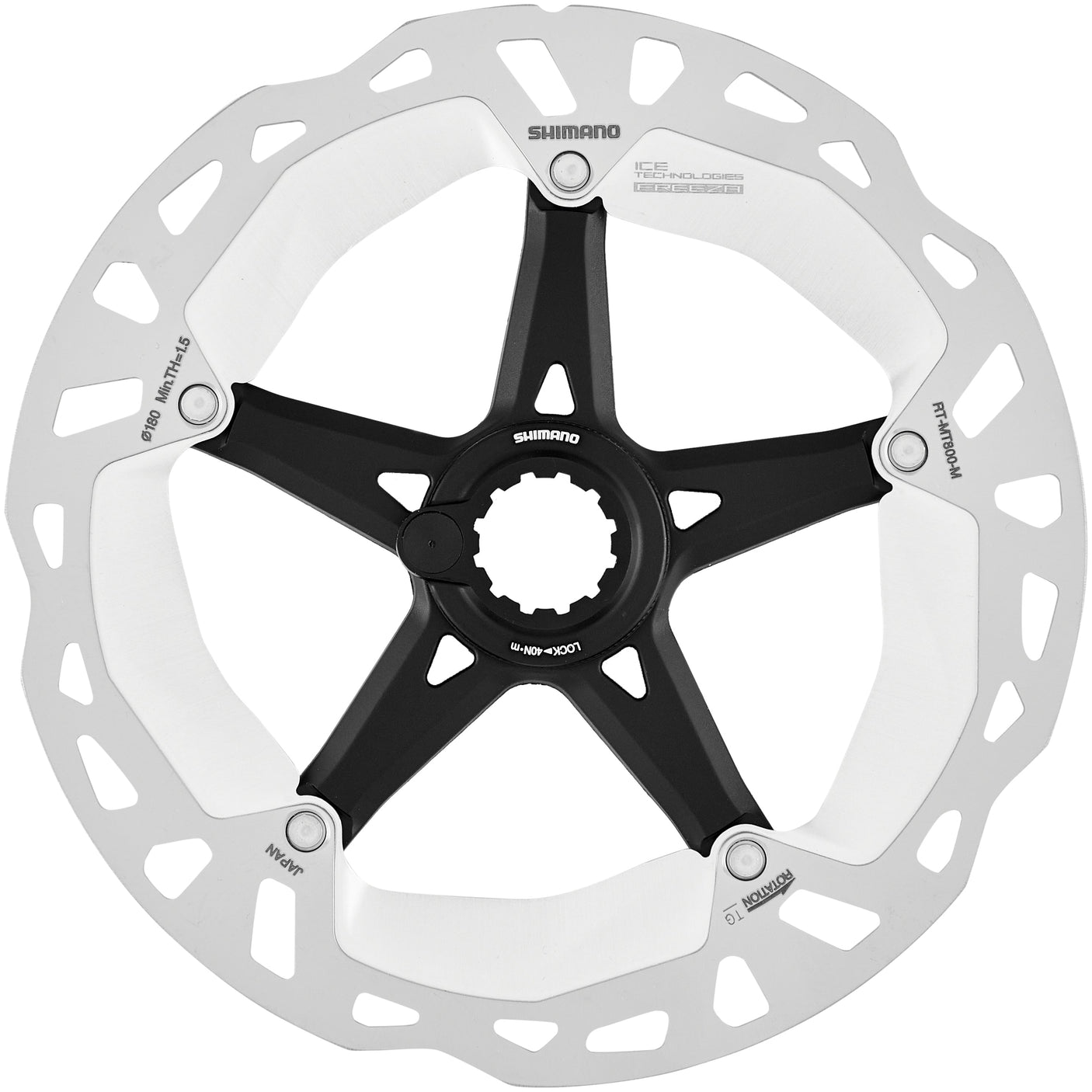 Shimano RT-MT800 remschijf CL met magnetische sluitring 180mm