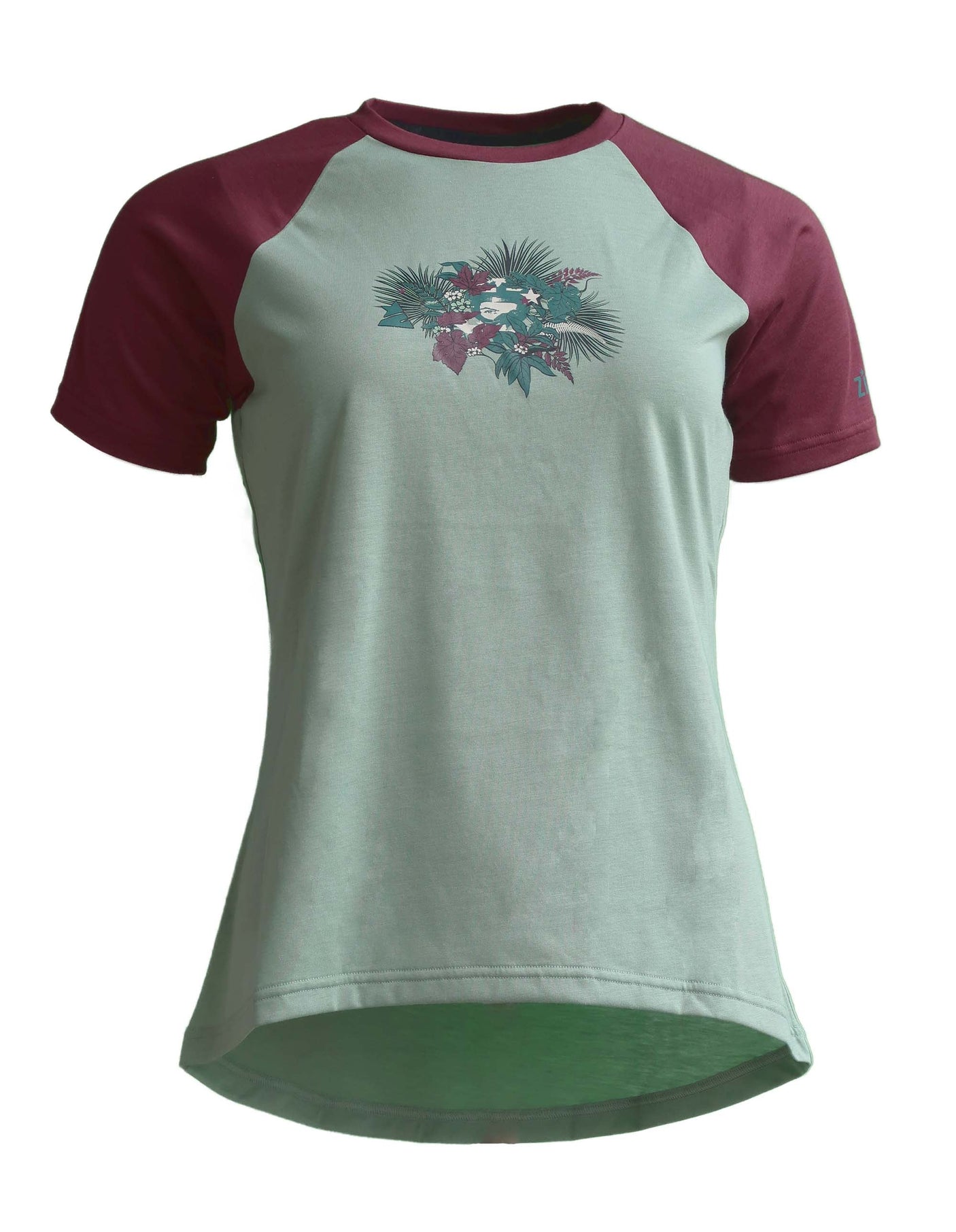 Zimtstern Riderz MTB T-shirt Dames Granietgroen / Windsor Wijn