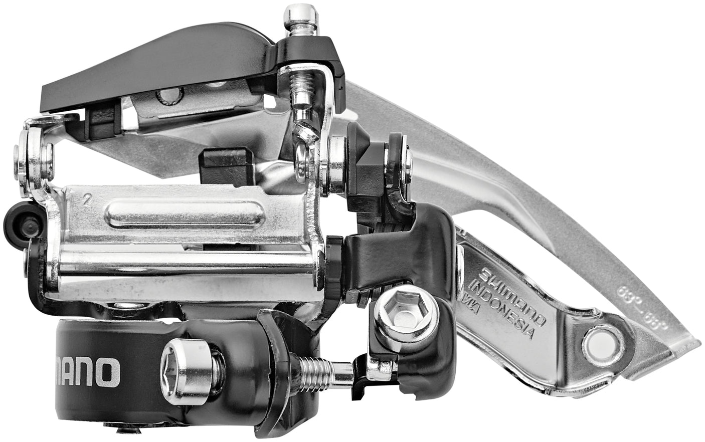 Shimano Tourney FD-TY700 Voorderailleur Beugel Top Swing 63-66° 7/8-speed