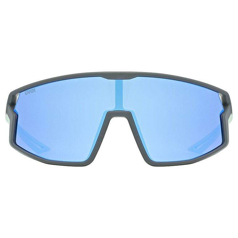 uvex Skyryse Jr. fietsbril Grijs-Groen Mat / Spiegel Blauw