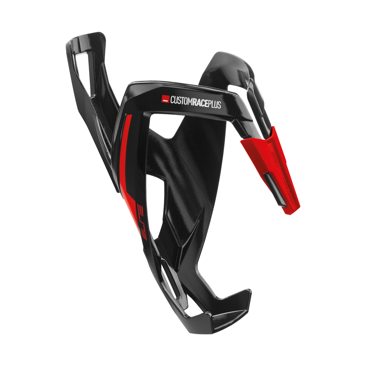 Elite Custom Race Plus bidonhouder black glossy/red graphic
