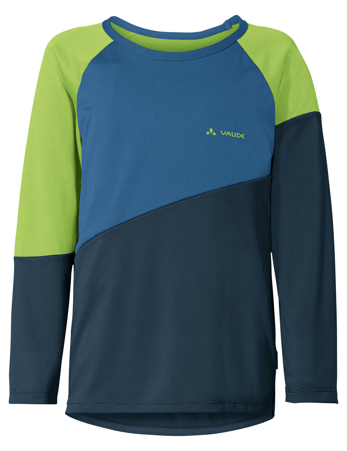 VAUDE Moab T-shirt met lange mouwen kinderen blauw/groen