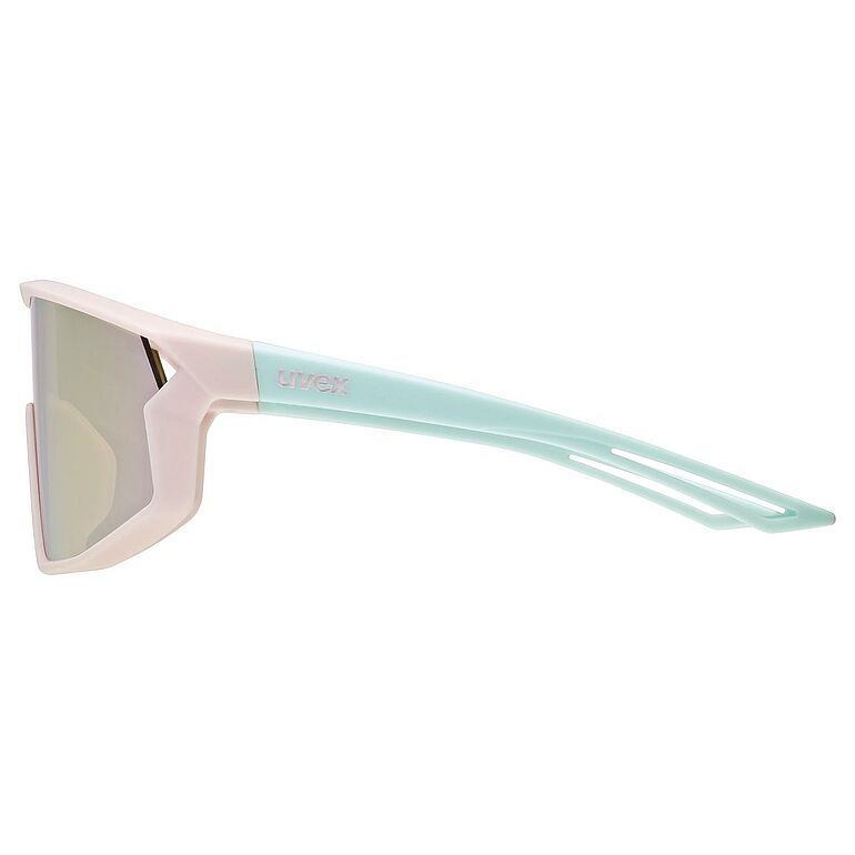 uvex Skyryse Jr. fietsbril Roze-Groen Mat / Mirror Pink